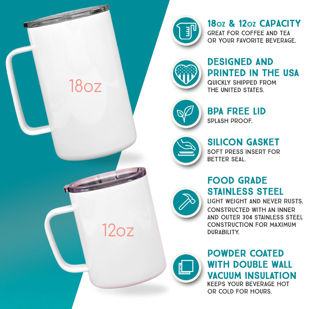 Meditating Ghost Insulated Travel Mug