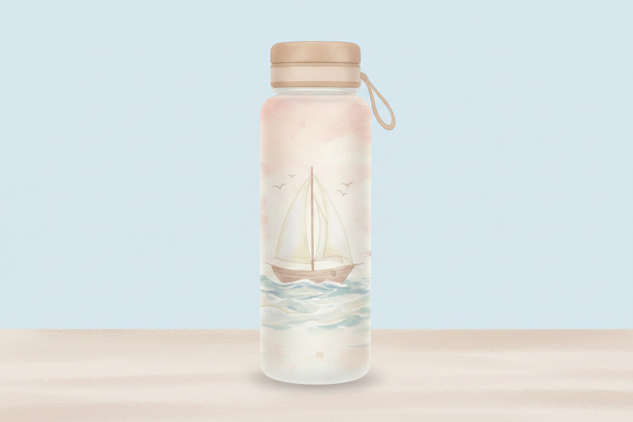 Water Bottle with Sailboat