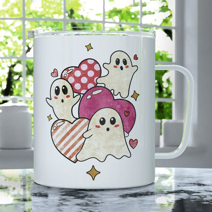 Ghosts and Hearts Insulated Travel Mug
