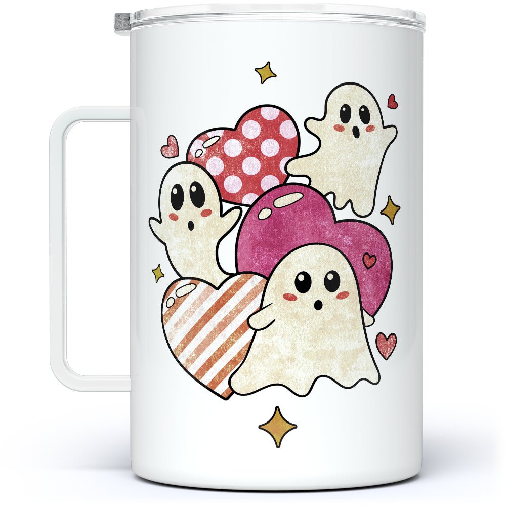 Ghosts and Hearts Insulated Travel Mug