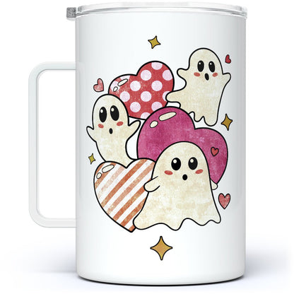 Ghosts and Hearts Insulated Travel Mug