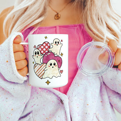 Ghosts and Hearts Insulated Travel Mug