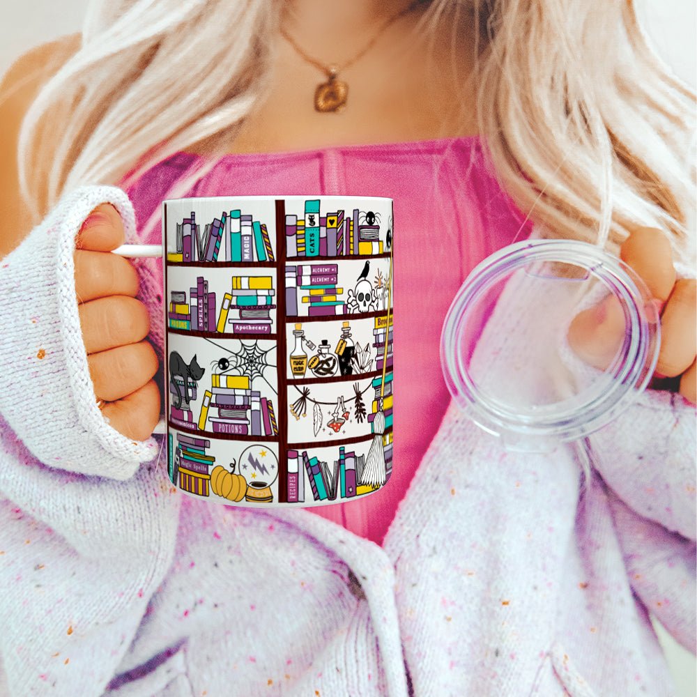 Halloween Library Insulated Travel Mug