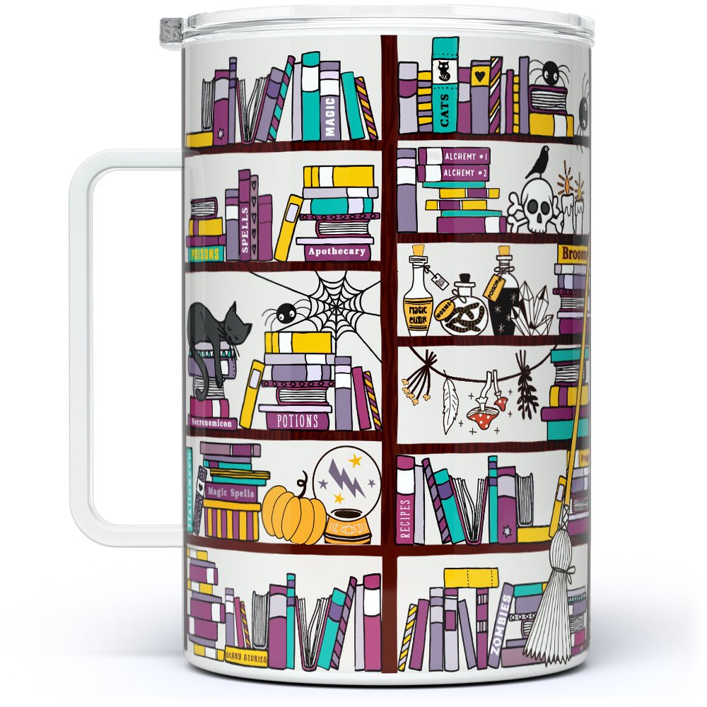 Halloween Library Insulated Travel Mug