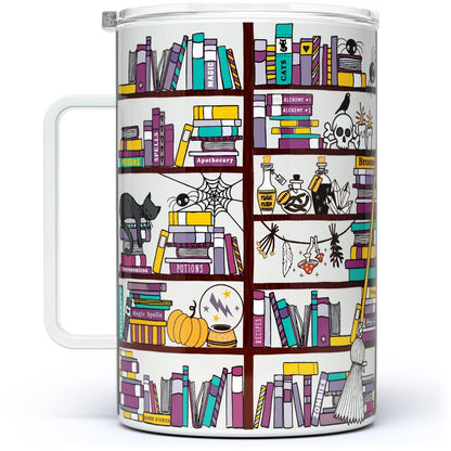 Halloween Library Insulated Travel Mug