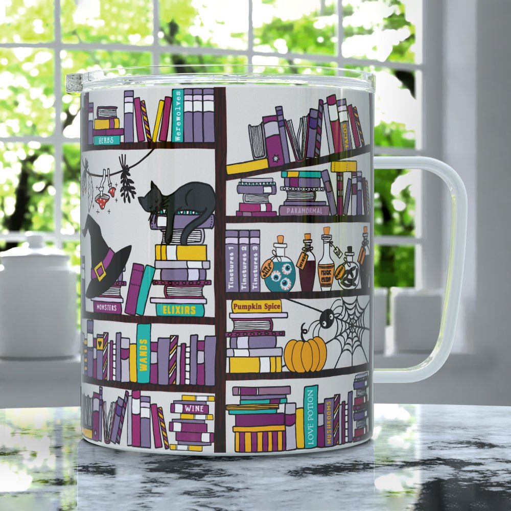 Halloween Library Insulated Travel Mug