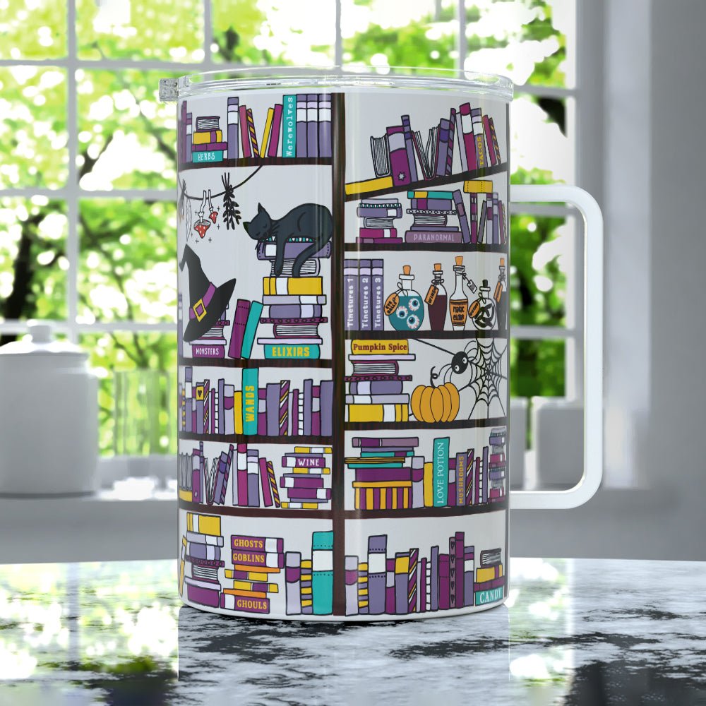 Halloween Library Insulated Travel Mug