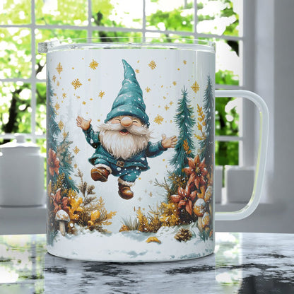 Happy Winter Gnome Insulated Travel Mug