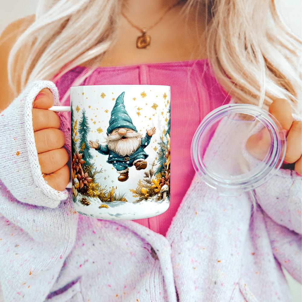 Happy Winter Gnome Insulated Travel Mug