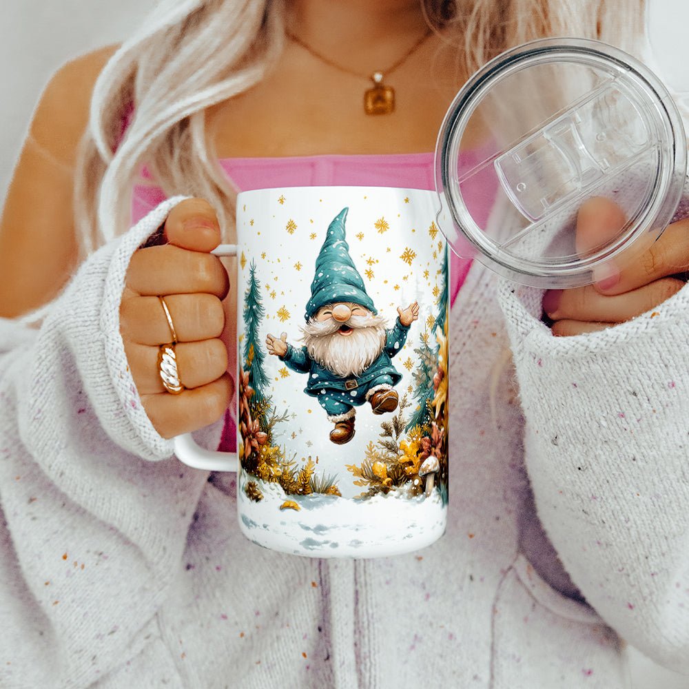Happy Winter Gnome Insulated Travel Mug