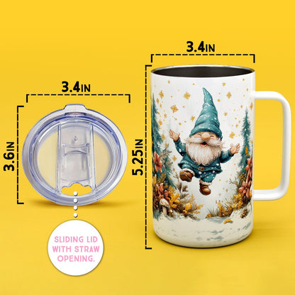 Happy Winter Gnome Insulated Travel Mug