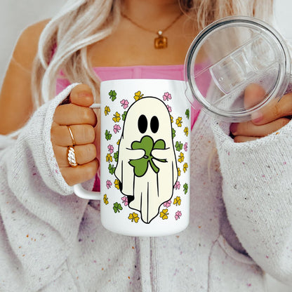 Shamrock Ghost Insulated Travel Mug