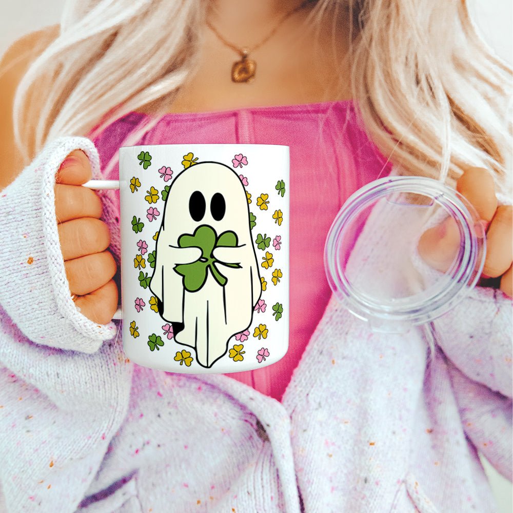 Shamrock Ghost Insulated Travel Mug