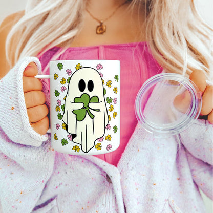 Shamrock Ghost Insulated Travel Mug