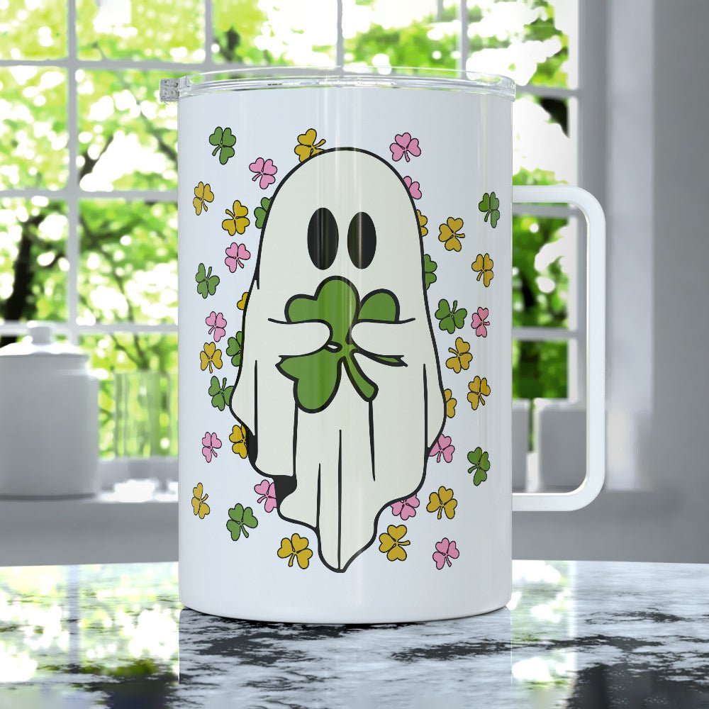 Shamrock Ghost Insulated Travel Mug
