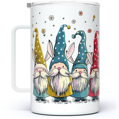 Spring Gnome Bunnies Insulated Travel Mug