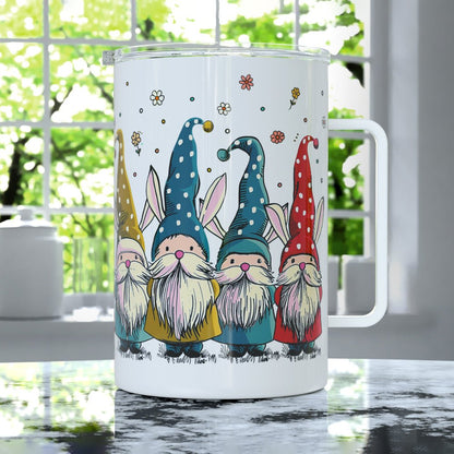 Spring Gnome Bunnies Insulated Travel Mug