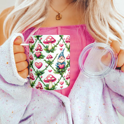 Valentine Gnome Insulated Travel Mug