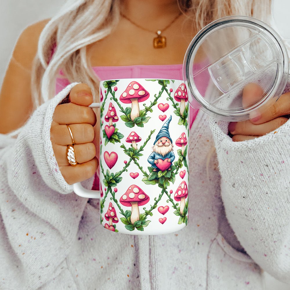 Valentine Gnome Insulated Travel Mug