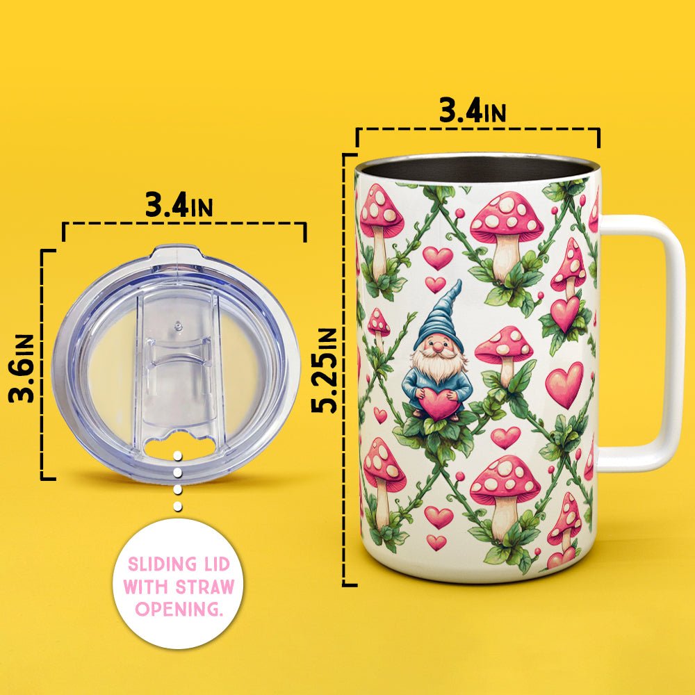 Valentine Gnome Insulated Travel Mug